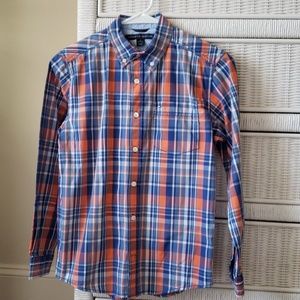 Tommy Hilfiger boys plaid long sleeve shirt